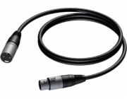 Kabel XLR samec - XLR samice 1m