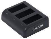 PATONA nabíječka pro digitální kameru Triple GoPro Hero 9/Hero 10/Hero 11/Hero 12/ AHDBT901/ micro USB/ USB-C