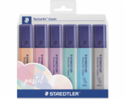 STAEDTLER 364 C - 6 ks - Světle modrá - Světle šedá - Mátová - Broskvová - Růžová - Fialová - 1 mm - 5 mm