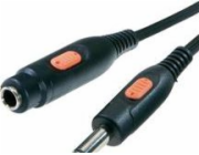 Kabel zdířka Jack 6,3mm - Jack 6,3mm 5m černá