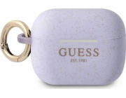 Guess Guess GUAPSGGEU kryt AirPods Pro fialový / fialový Silikonový třpyt