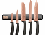 BerlingerHaus sada nožů s magnetickým držákem 5ks BH-2614 Rose Gold