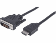 Manhattan HDMI - DVI-D kabel 1,8 m černý (372503)