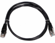 ExtraLink EXTRALINK LAN PATCHCORD CAT.5E FTP 1M FÓLIOVANÁ TROUBOVANÁ PÁROVÁ HOLÁ MĚDĚNÁ ČERNÁ