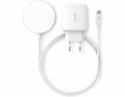 Epico bezdrátová nabíječka s podporou uchycení MagSafe a s adaptérem v balení - bílá