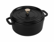 Staub La Cocotte 20cm kulatá, černá, litina