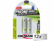 12x2 Ansmann maxE NiMH Akku Mignon AA 800 mAh DECT Phone