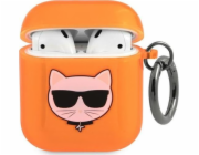 Karl Lagerfeld Karl Lagerfeld KLA2UCHFO kryt pouzdra Apple AirPods oranžové/oranžové Choupette