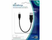 MediaRange microUSB – USB adaptér černý (MRCS168)