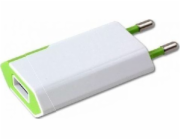 Techly nabíječka Techly Slim USB nabíječka 230V-5V,1A bílo-zelená
