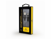 GEMBIRD Kabel USB 2.0 AM na MicroUSB (AM/BM), 1m, opletený, černo-bílý, blister, PREMIUM QUALITY