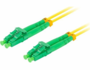 LANBERG optický patch cord SM LC/APC-LC/APC duplex 1m LSZH G657A1 průměr 3mm, barva žlutá