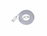 Kabel Devia Fashion Series pro Lightning (MFi, 2.4A 1.2M) stříbrný