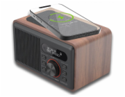 CARNEO W100 Rádio DAB+, FM, BT, Wireless charging, wood