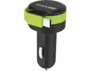 Nabíječka automobilů Realpower Realpower - Integrovaný kabel USB -C + 1X USB