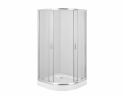 Deante Funksia Cabin 80 cm semi -krulární sklo průhledný chromový profil (KYP 052K)