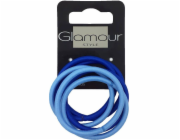 Glamour inter vion gumičky do vlasů, 6 kusů, modré