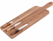 Vynikající deska pro sekání domácnosti pro podávání dřevěných nožů 42x15,5 cm