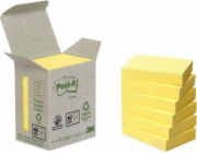 Post-it Ekologické podložky POST-IT (653-1B), 38x51mm, 6x100 karet, žluté