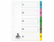 Q-Connect Mylar Cardboard Dividers A4 1-5 (KF00161)