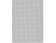 Složka Donau s elastickou, lepenku Donau, A4, 400GSM, 3-lean, bílý kostkovaný