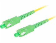 Propojovací kabel z optických vláken SM SC/APC-SC/APC SIMPLEX 3,0MM LSZH G657A1 1m žlutý