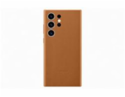 Samsung Kožený zadní kryt pro Samsung Galaxy S23 Ultra Camel