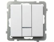 Ospel Trojitý spínač Sonata 10AX IP20 bílý (LP-13RS/m/00)