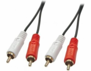 Lindy RCA (Cinch) x2 - RCA (Cinch) x2 kabel 5m černý (35663)