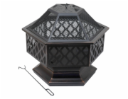 Ohniště Cattara HEXAGON copper patina s poklopem 