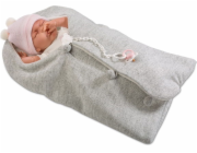 Llorens Mimi plačící panenka v šedém spacím pytli, 40 cm (GXP-607949)