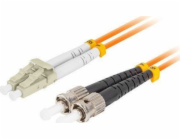 Fiber Optic Patchcord MM ST/UPC-LC/UPC Duplex 3,0 mm OM2 50/125 LSZH 5m Orange