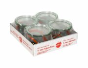 WECK Round Rim Jar Tulip 0,5l Set of 4