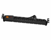 19" rozvodný panel ACAR 8x230V, ČSN, vypínač, indikátor napětí, přepěťová ochrana, kabel 5m, 1,5U