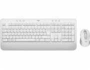 Logitech Signature MK650 Combo for Business - Klávesnice a sada myši - bezdrátový - Bluetooth LE - QWERTY - US mezinárodní - bělavá