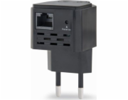 Gembird WNP-RP300-03-BK most/opakovač Síťový opakovač 300 Mbit/s Černá