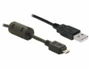 Delock kabel USB 2.0 A samec > micro-USB B samec, ferit, 2 m