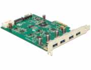 Delock PCI Express Card x4 > 4 x External - USB adaptér - PCIe 2.0 x4 - USB 3.0 x 4