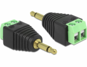Delock adaptér Stereo jack 3.5 mm samec > Terminal Block 2 pin 