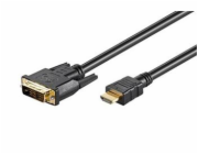 Kabel propojovací DVI-A(M) - MD15HD, 3m, černý