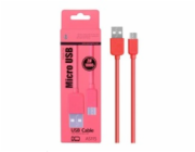 PLUS datový a nabíjecí kabel AS115, konektor micro USB, červená