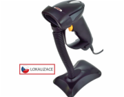 Virtuos CCD čtečka HT-310A s dlouhým dosahem, USB (klávesnice/RS232),stojánek , černá