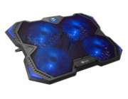 C-TECH chladící podložka pod NTB Zefyros (GCP-01B), casual gaming, 17,3", modré podsvícení, regulace otáček