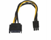 Akyga adapter SATA/PCI-Express 6-pin/15cm