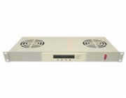 LEXI-Net 19" ventilační jednotka 1U, 2 ventilátory, LCD, digitální termostat, hloubka 200mm, šedá