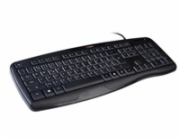 C-TECH Klávesnice KB-107 USB, ERGO,  černá, CZ/SK