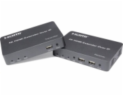 PREMIUMCORD HDMI extender s USB na 150m over IP, bez zpoždění