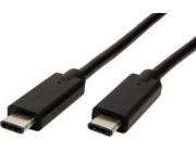 PREMIUMCORD USB-C kabel ( USB 3.1 generation 2, 3A, 10Gbit/s ) černý, 0,5m
