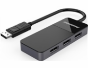PremiumCord adaptér MST DisplayPort 1.4 na 3x DisplayPort / 8K / 3x 4K/ černý
