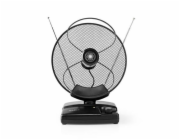 NEDIS aktivní pokojová DVB-T/T2 anténa/ FM / UHF / VHF/ rozsah příjmu 0-25 km/ LTE700/ zesílení 36 dB/ ovládání zesílení